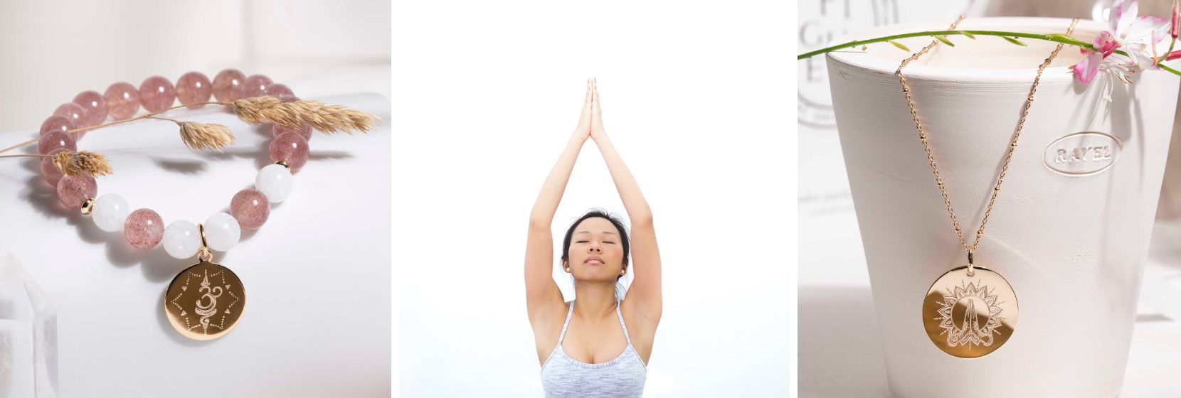 Photo d'ambiance douce autour des Bijoux Yoga