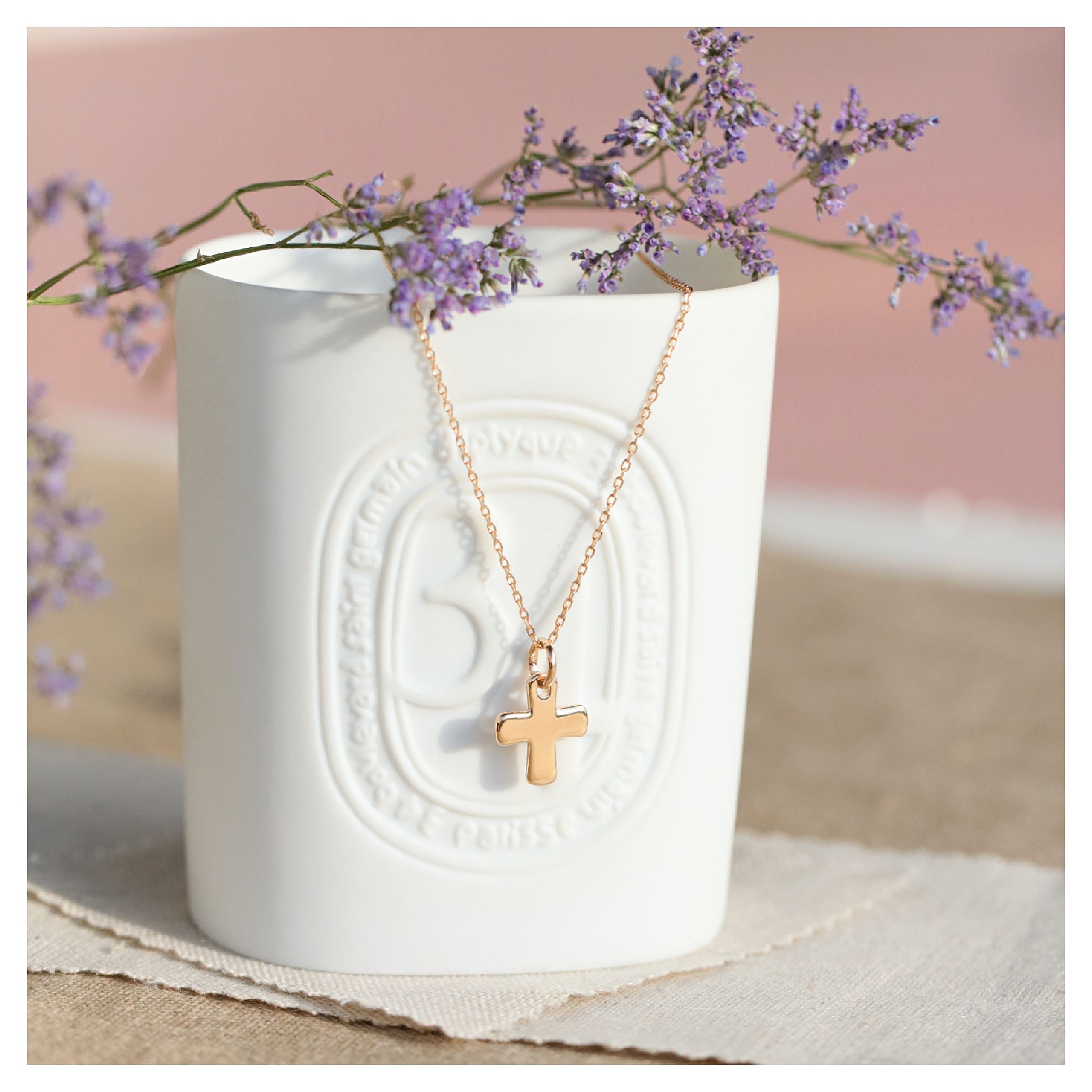 Croix de baptême adulte ou enfant plaqué or