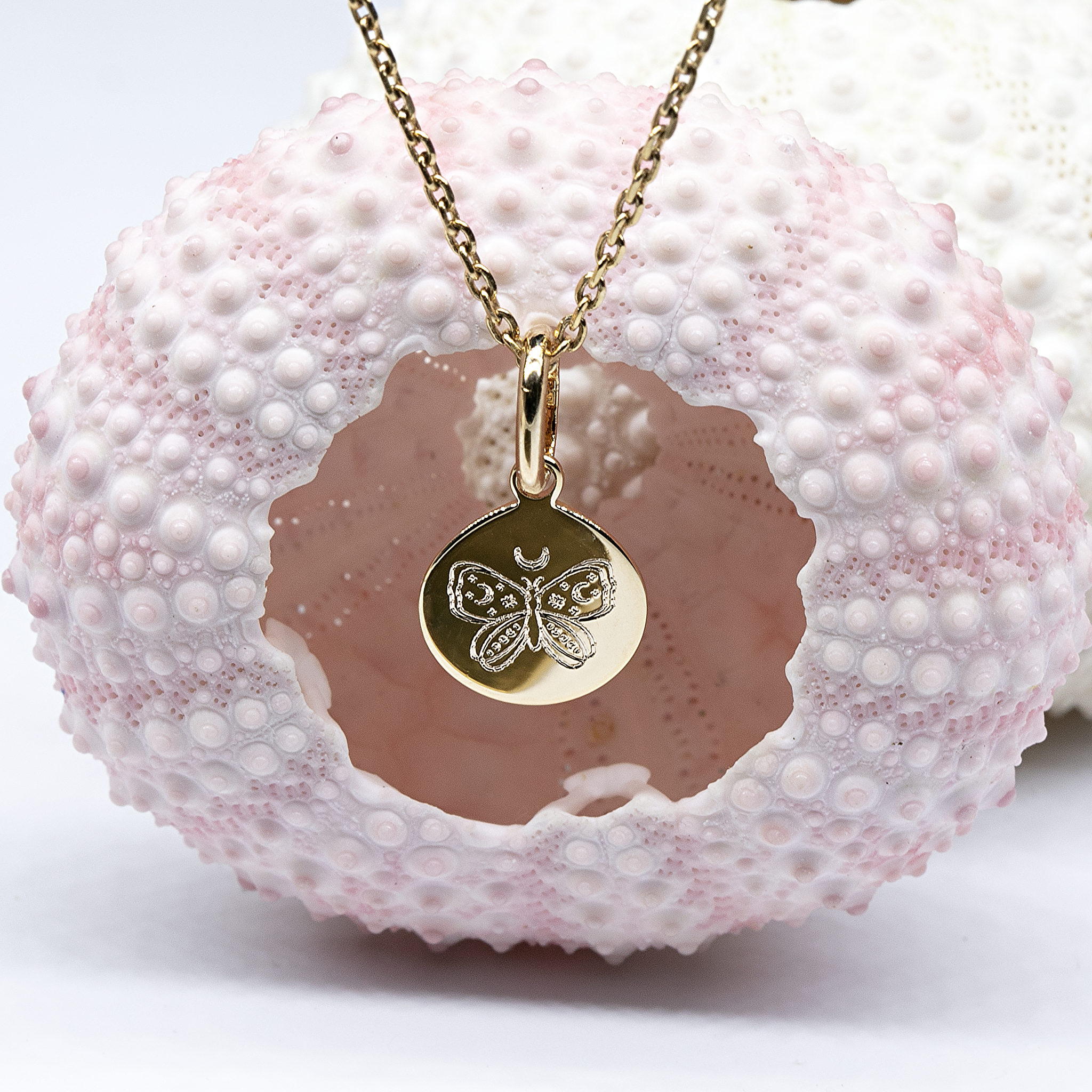 PAPILLON CELESTE - charm gravé