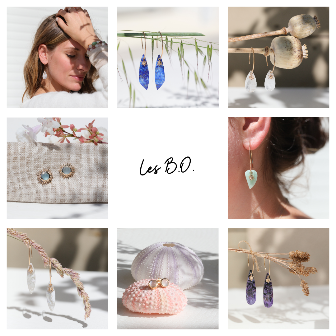 Boucles d'oreilles pierre naturelle ★ DeepStones