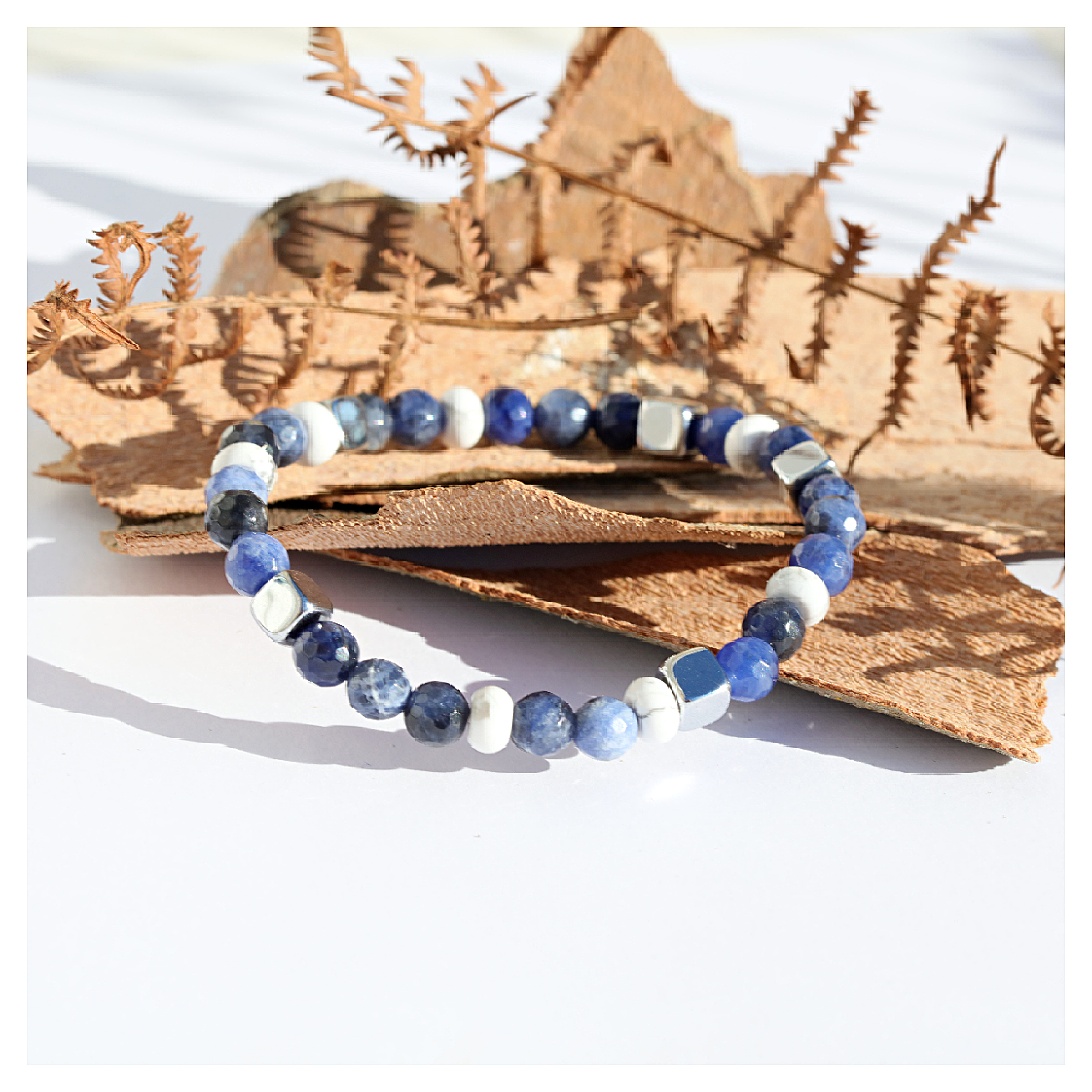 Bracelet homme pierre naturelle confiance