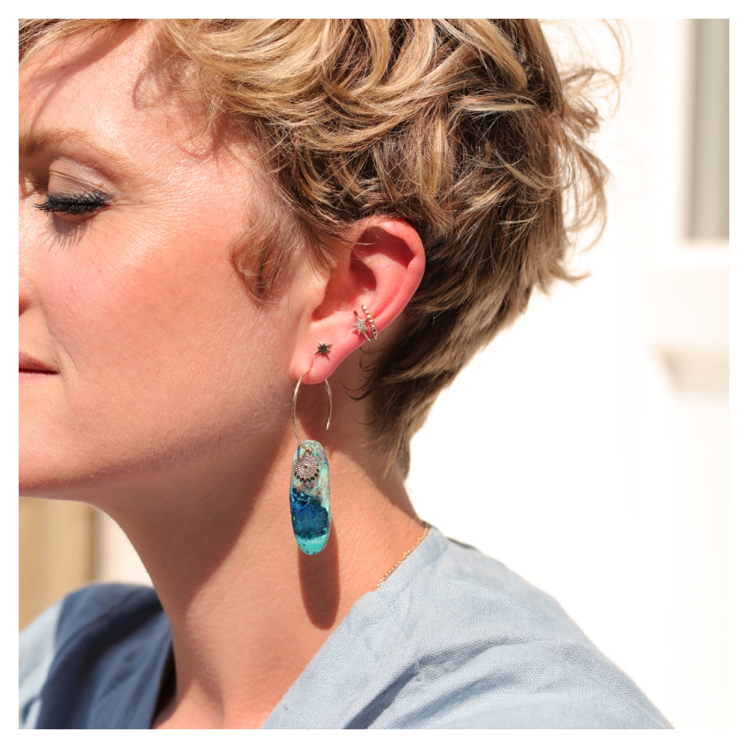 Bague d'oreille earcuff ETOILE - Celeste