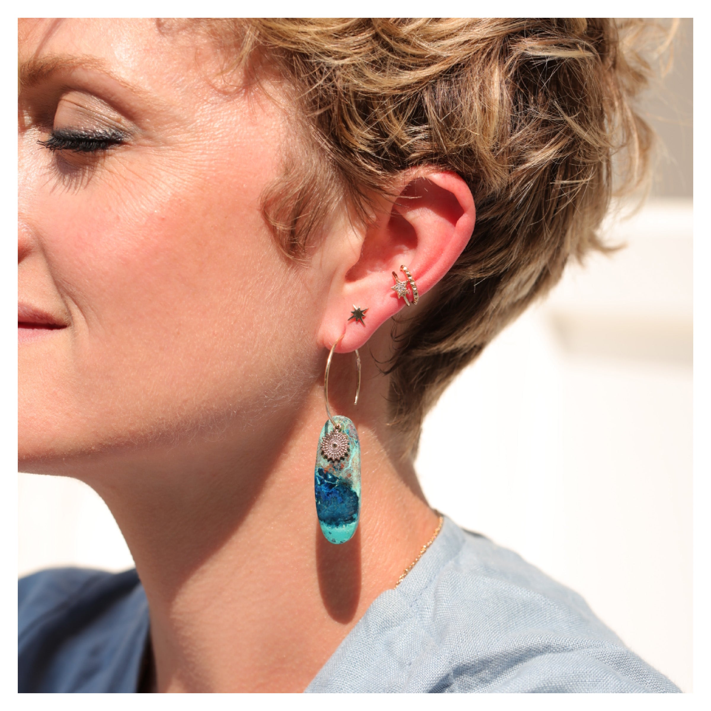 Bague d'oreille earcuff ETOILE - Celeste