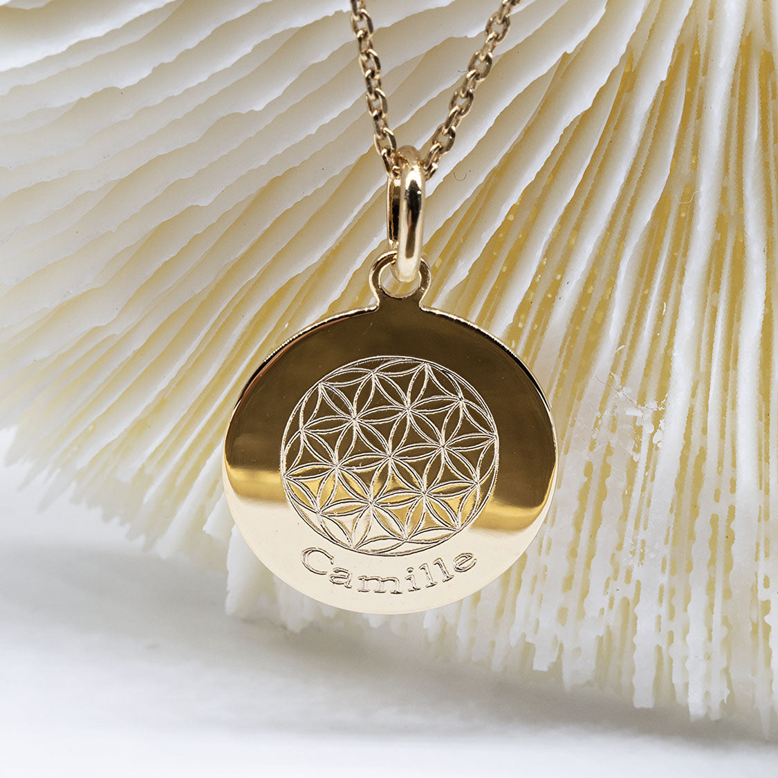 fleur de vie avec prenom - Bijoux DeepStones Lithothérapie