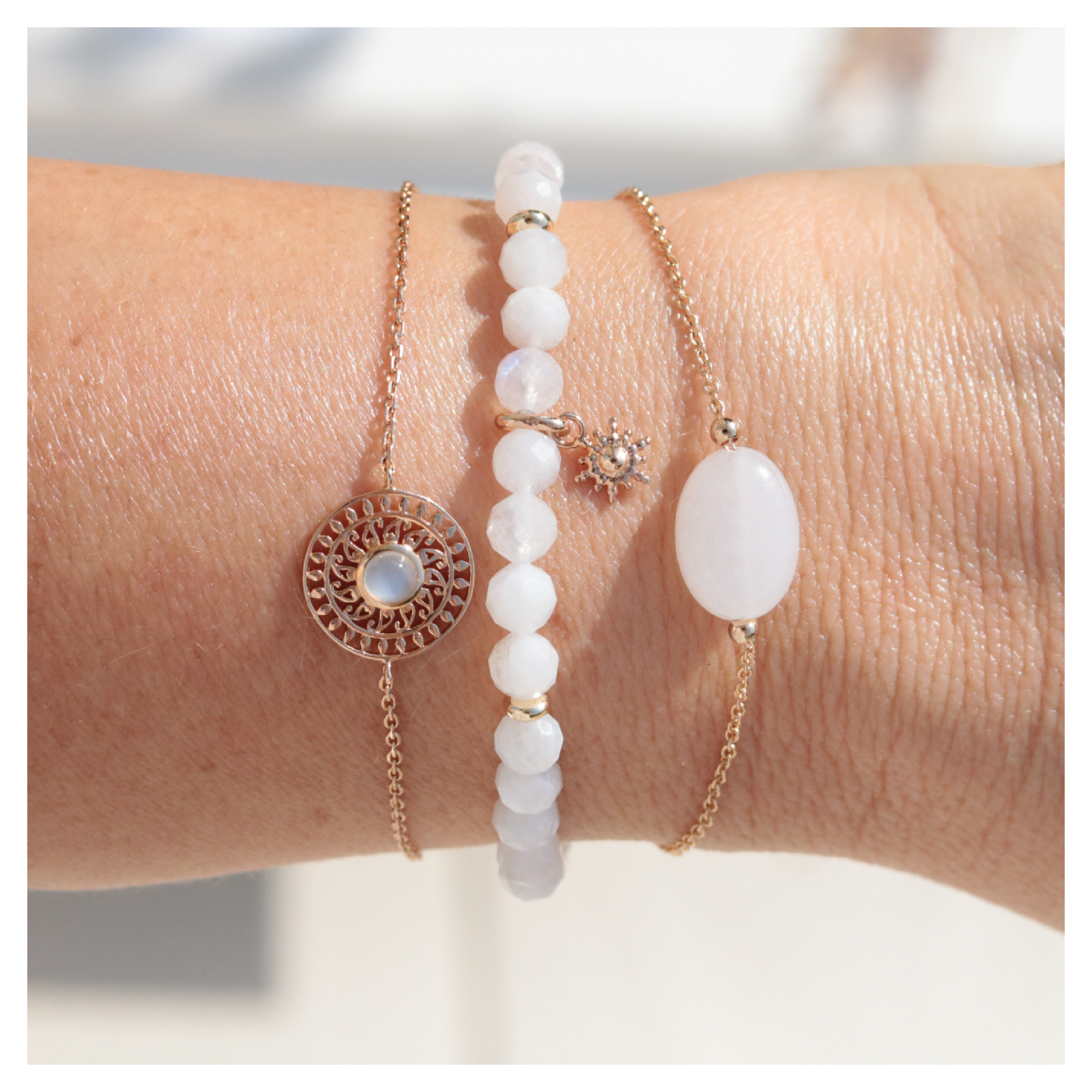 Bracelet pierre de lune Moonstone