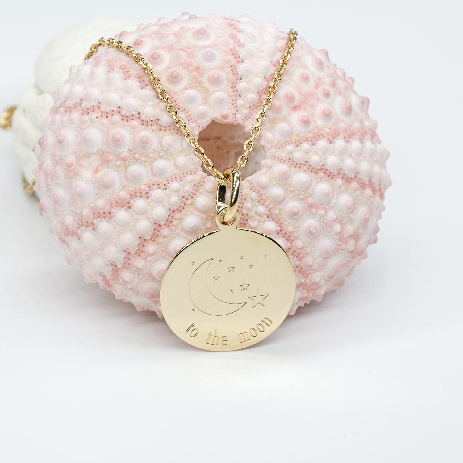 Médaille gravée personnalisée 17 mm - TO THE MOON