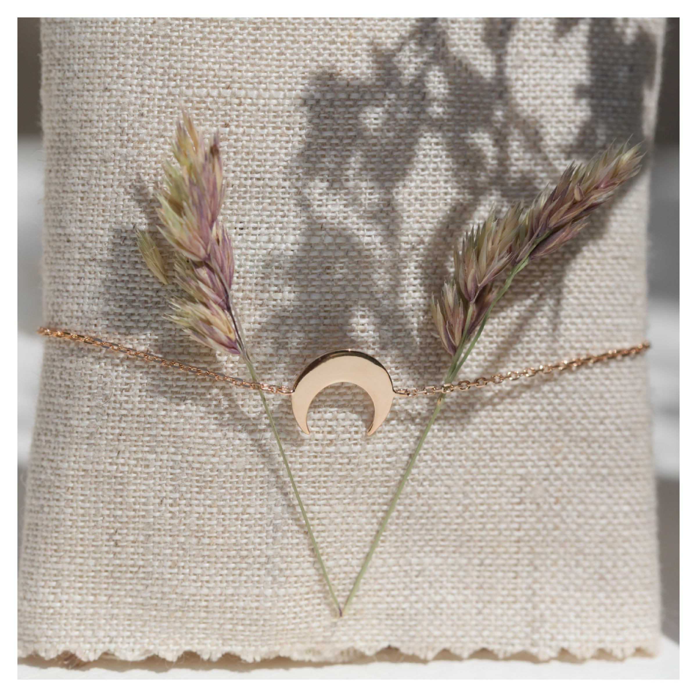 bracelet lune plaqué or