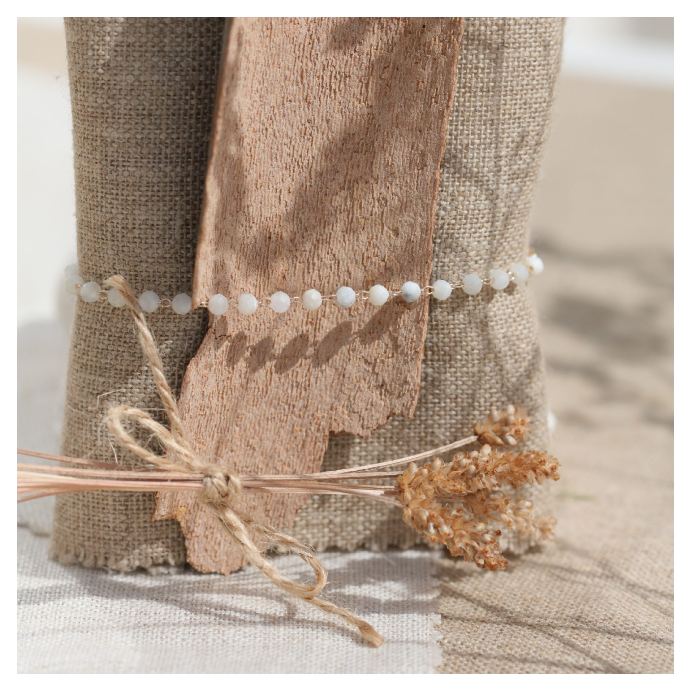 bracelet pierre de lune plaque or