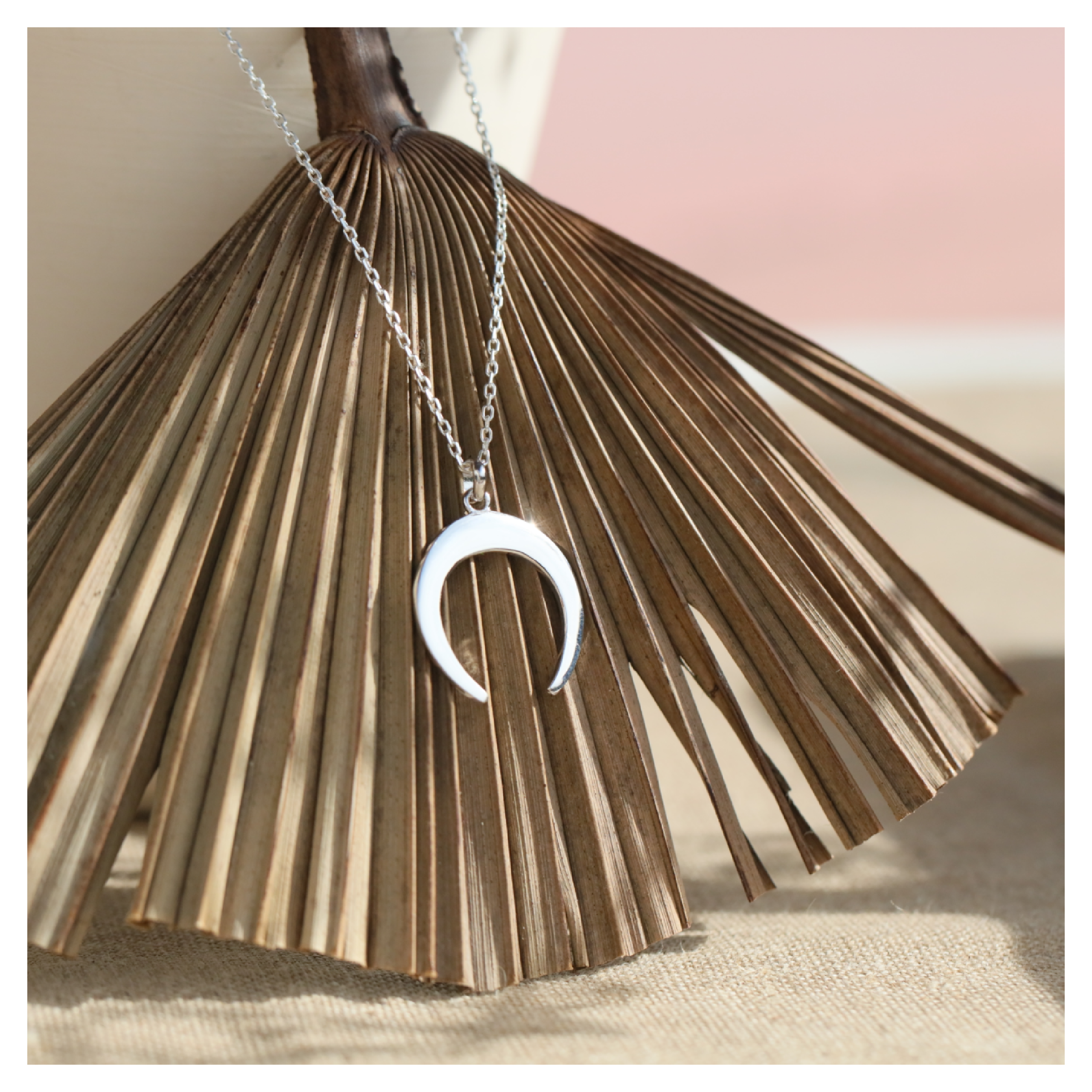 collier croissant de lune argent 925