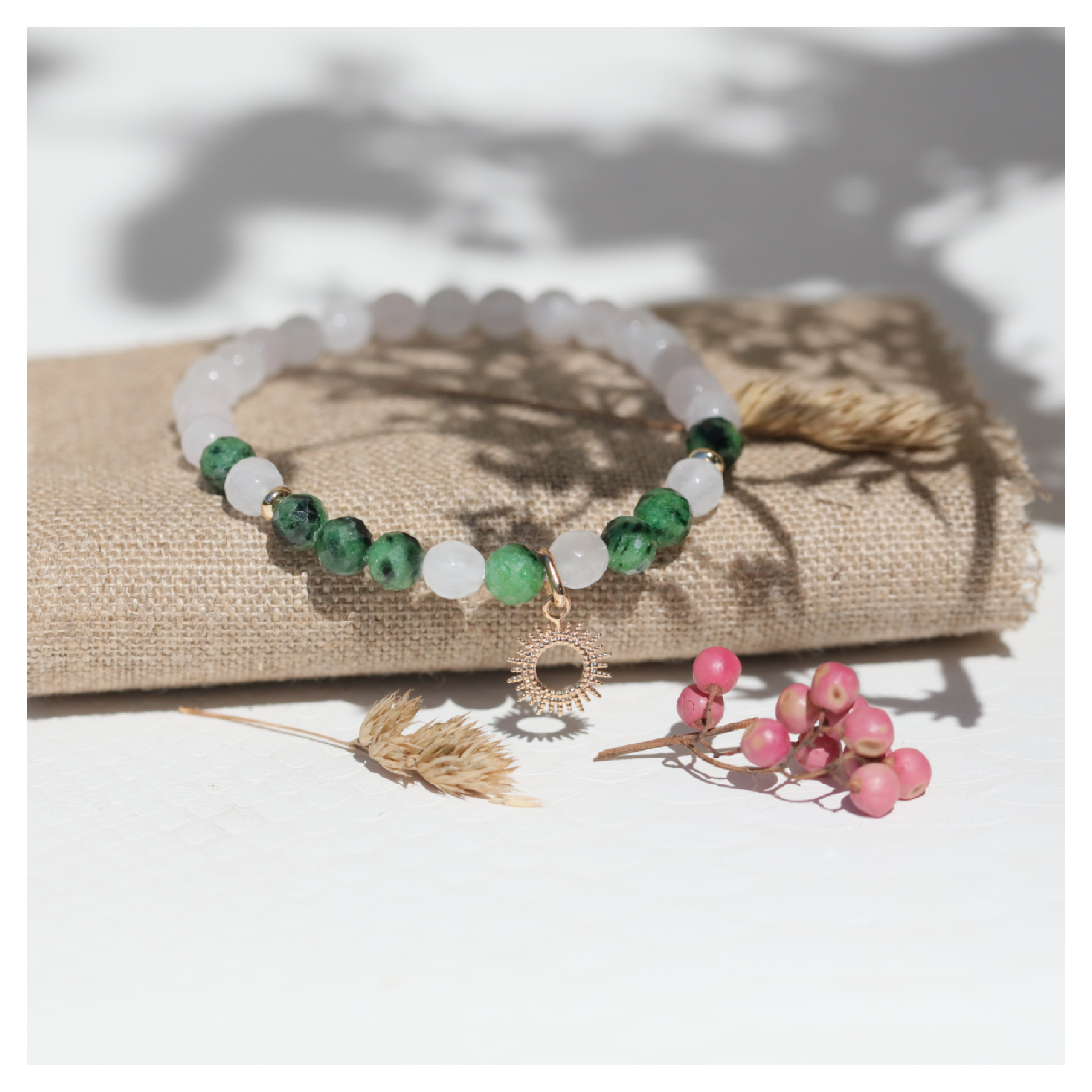 bracelet zoisite quartz