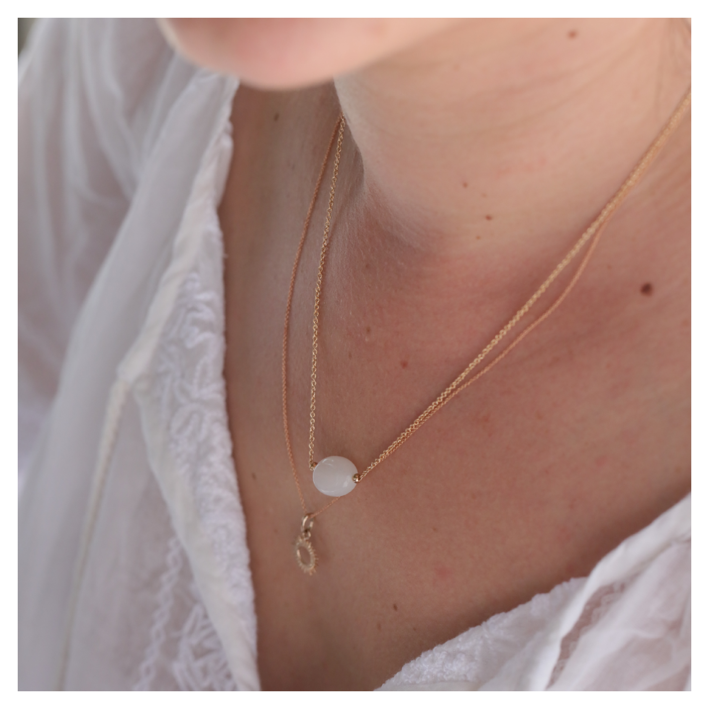 pierre de lune collier - bijoux DeepStones Lithothérapie