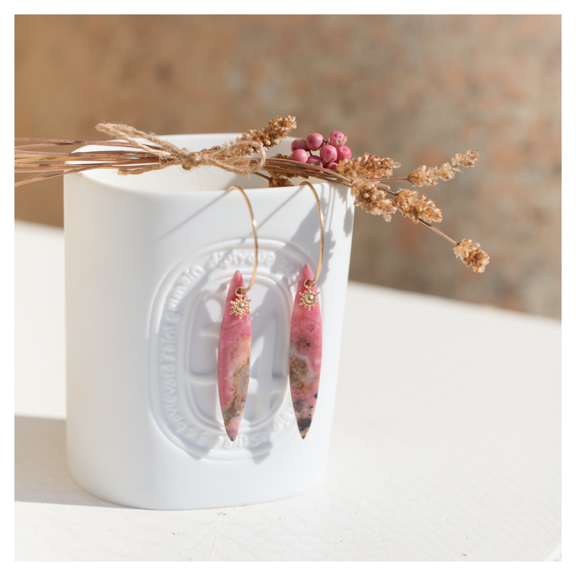 Boucles d'oreilles pierre naturelle ★ DeepStones