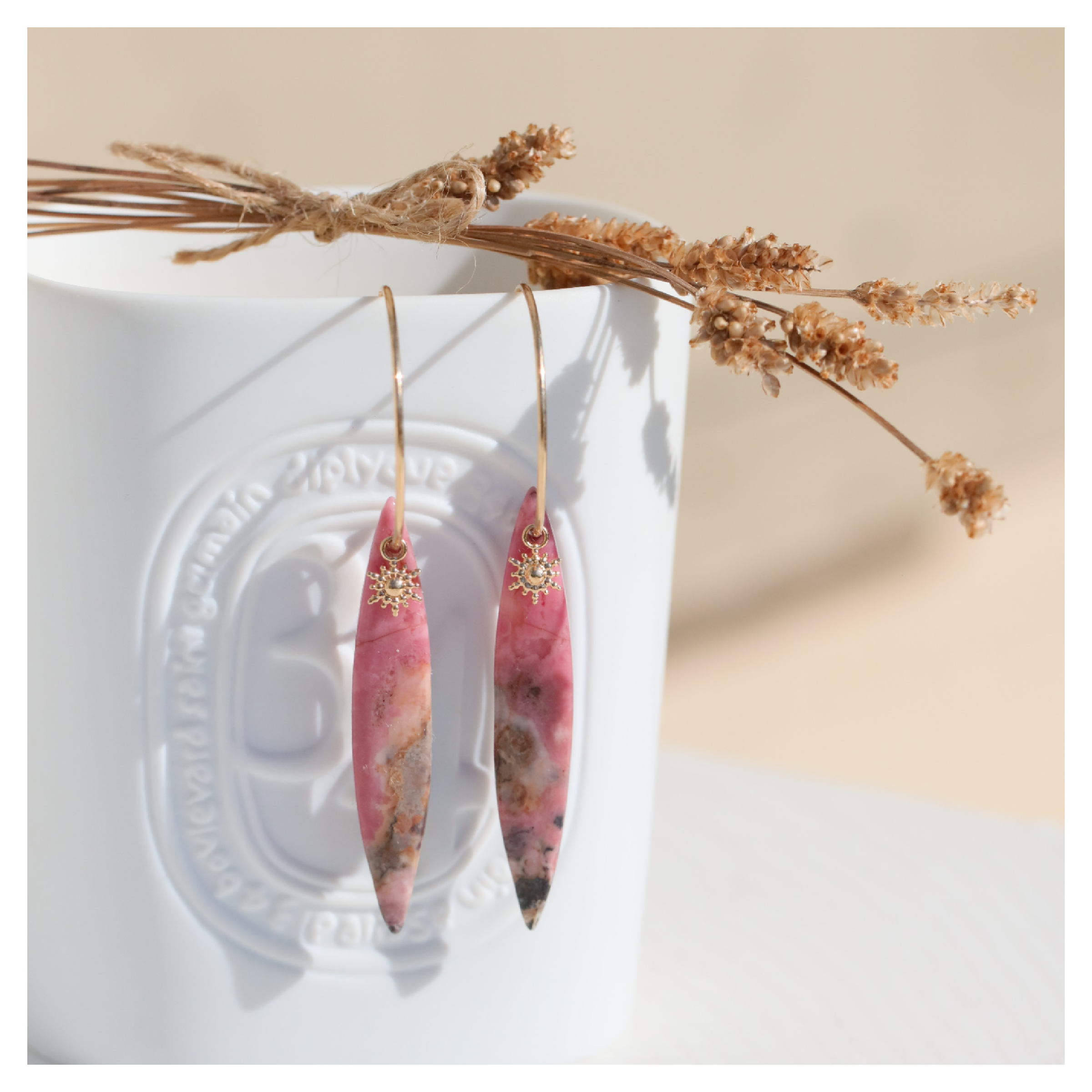 Boucles d'oreilles pierre naturelle - bijoulithothérapie DeepStones