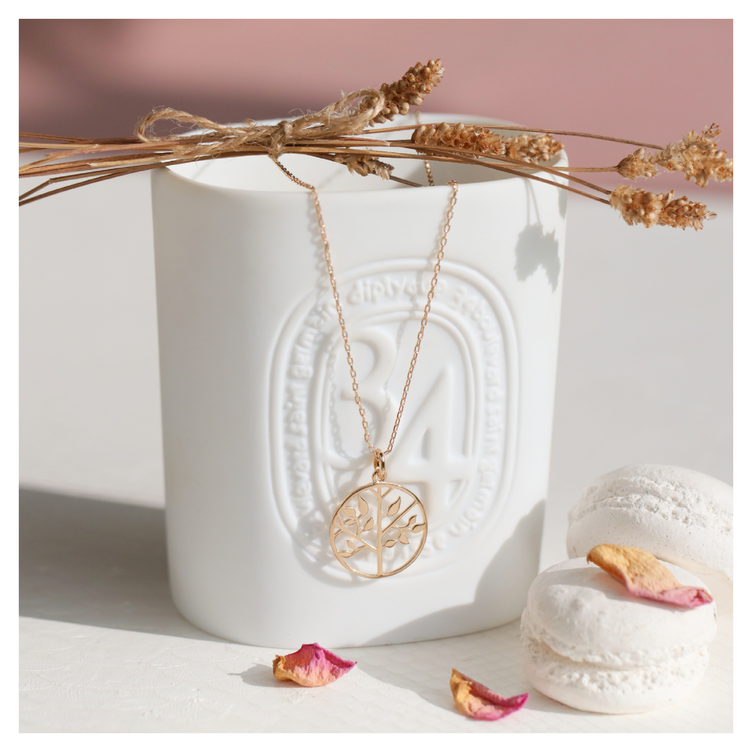 Pendentif arbre de vie plaqué or