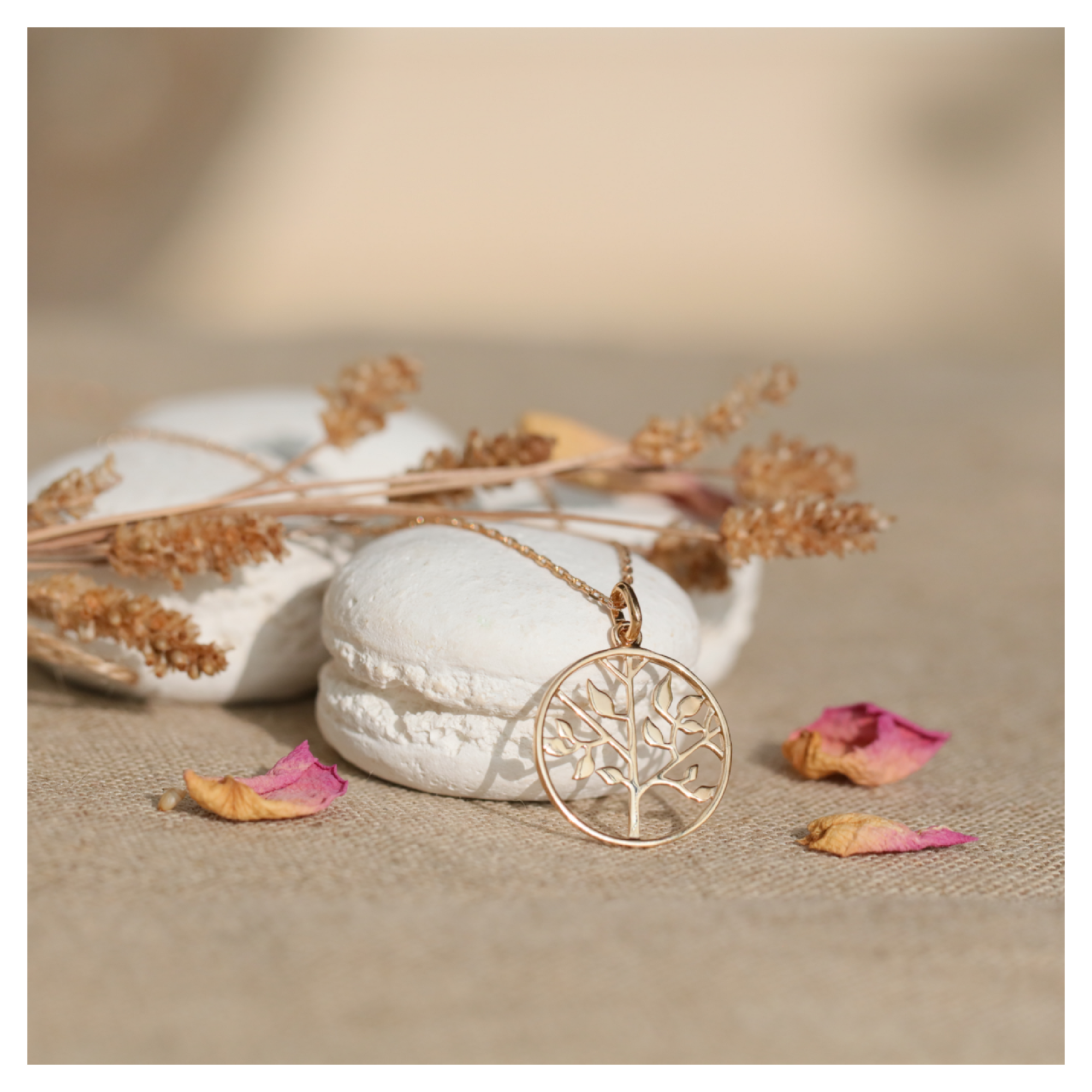 Pendentif arbre de vie plaqué or