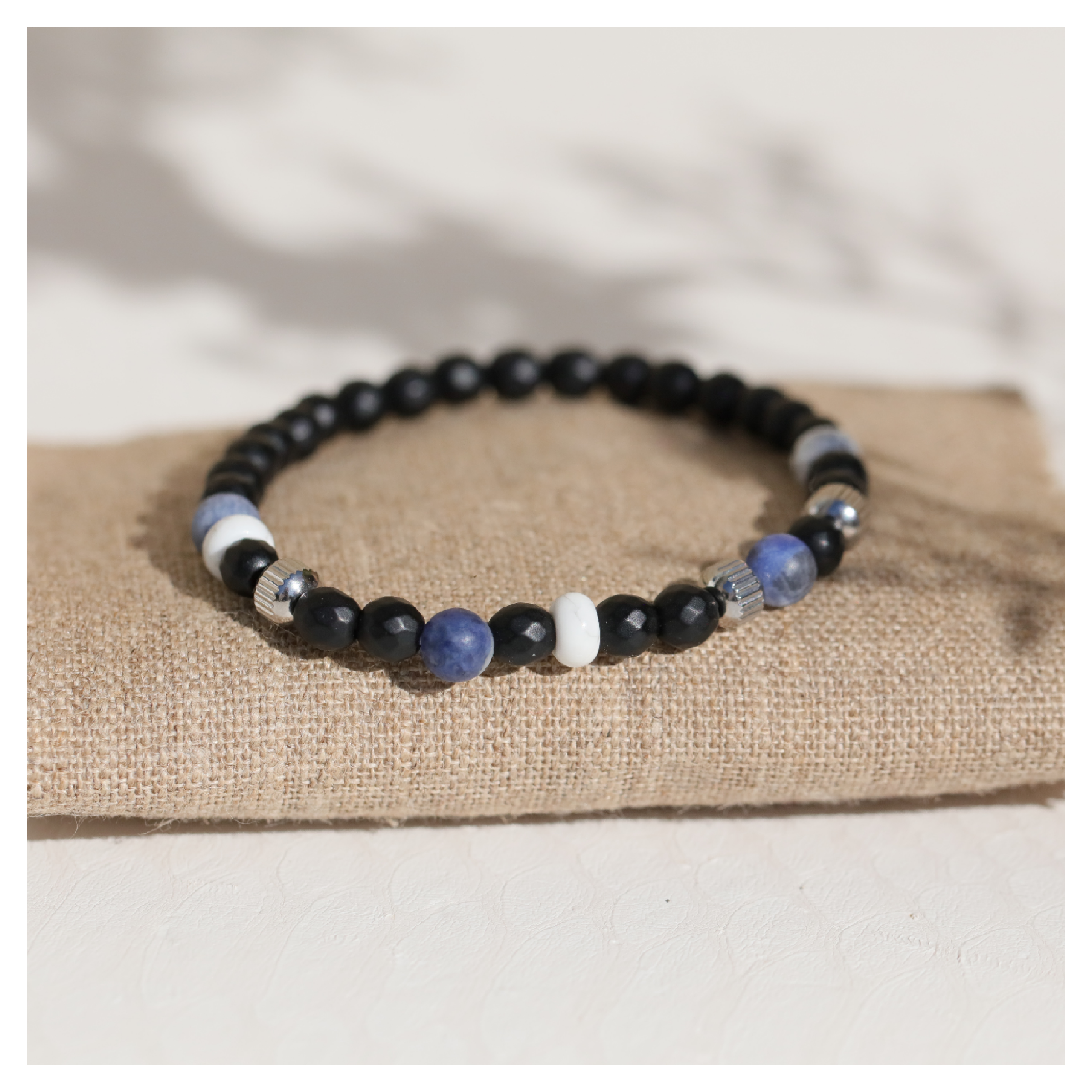 Bracelet homme pierre naturelle Protection ancrage confiance en soi