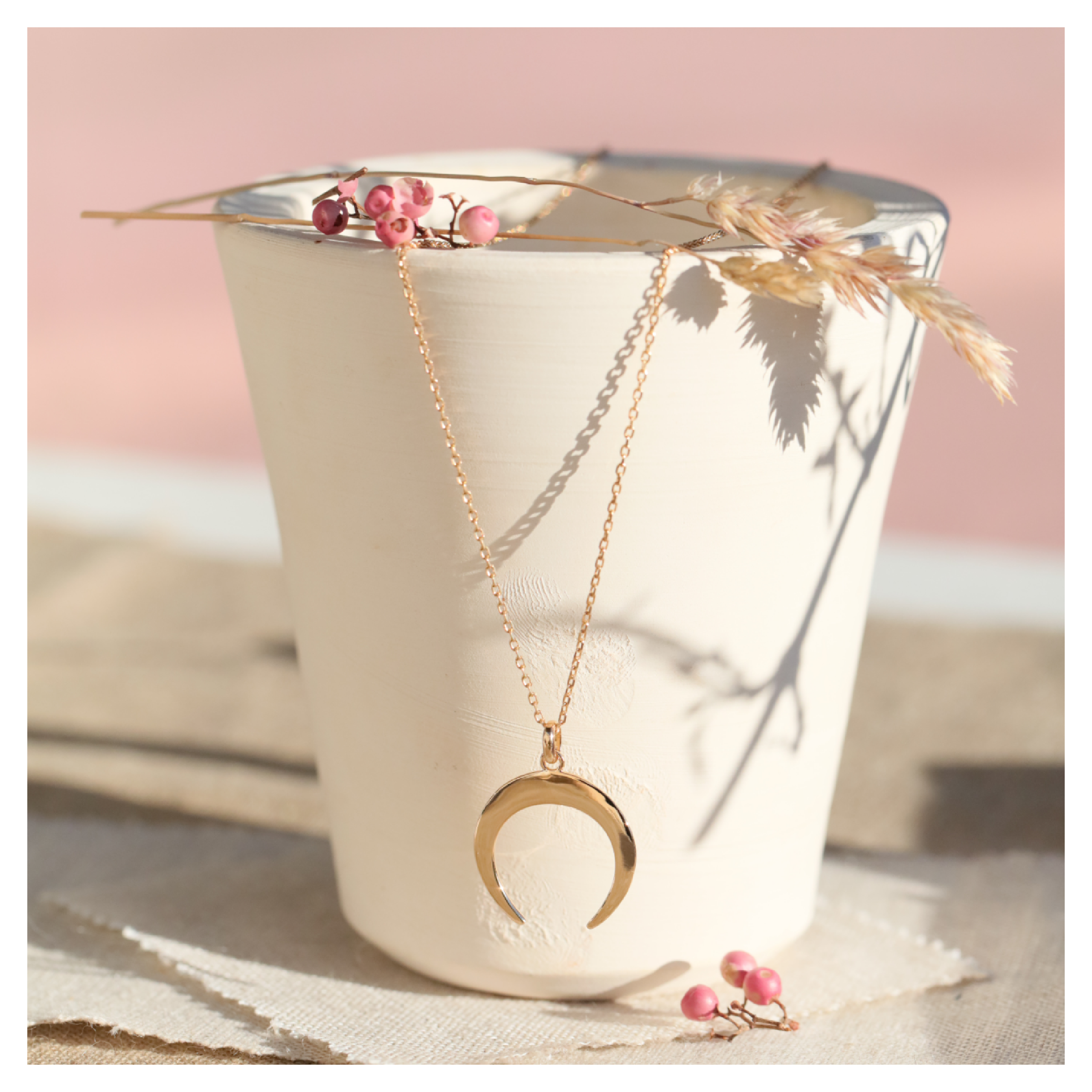 CROISSANT DE LUNE PLAQUE OR