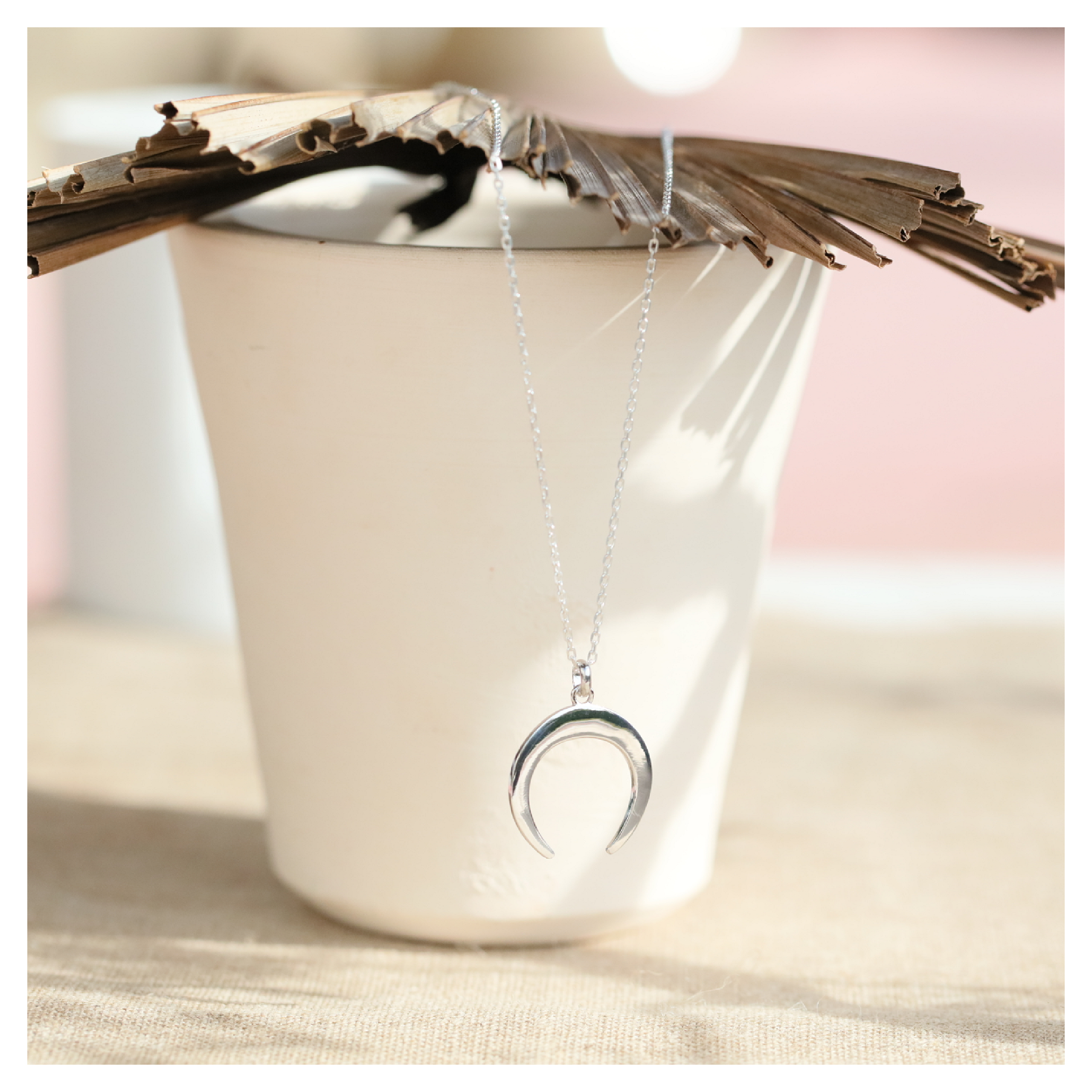 Croissant de lune en argent