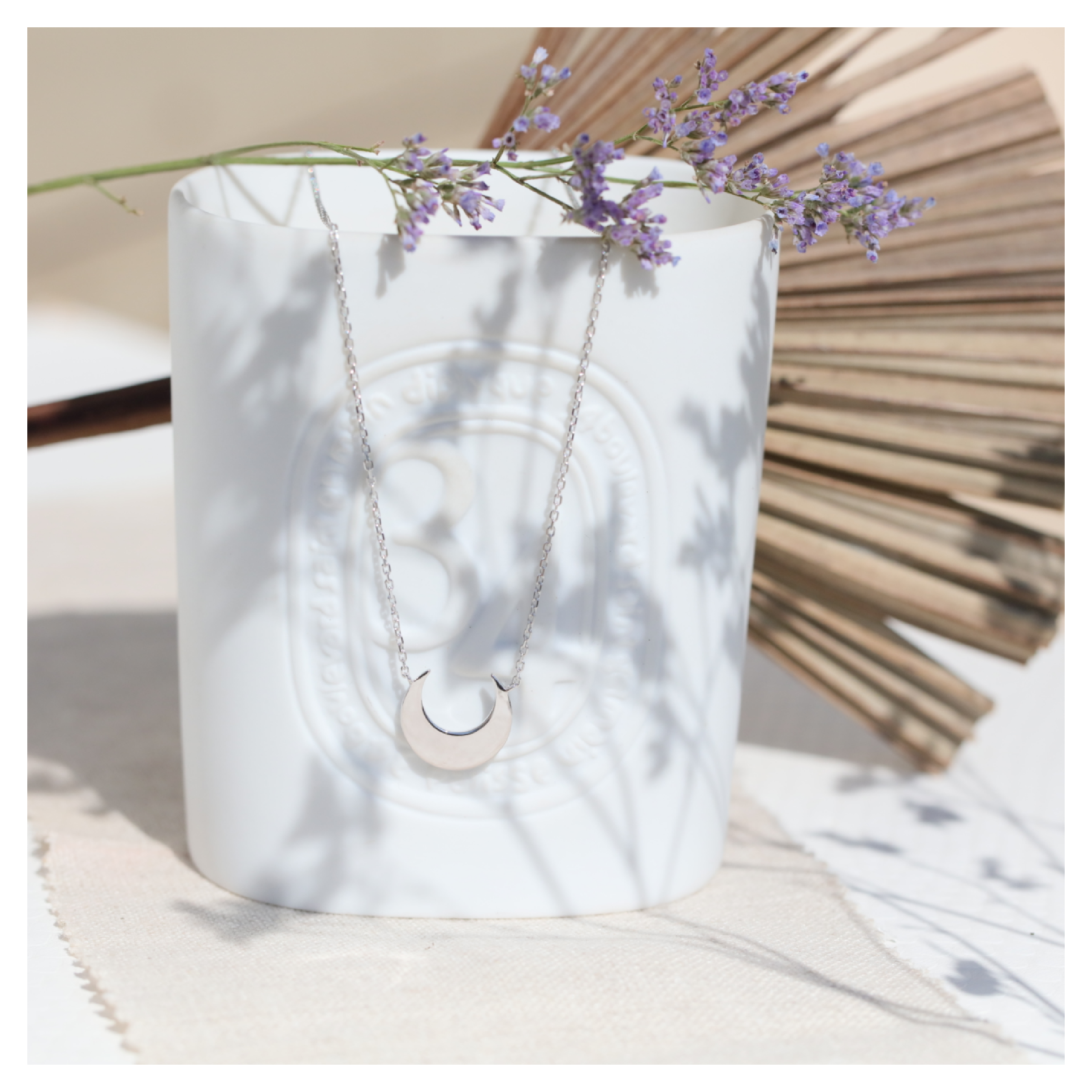 Bijoux féminin sacré - Collier lune argent - DeepStones