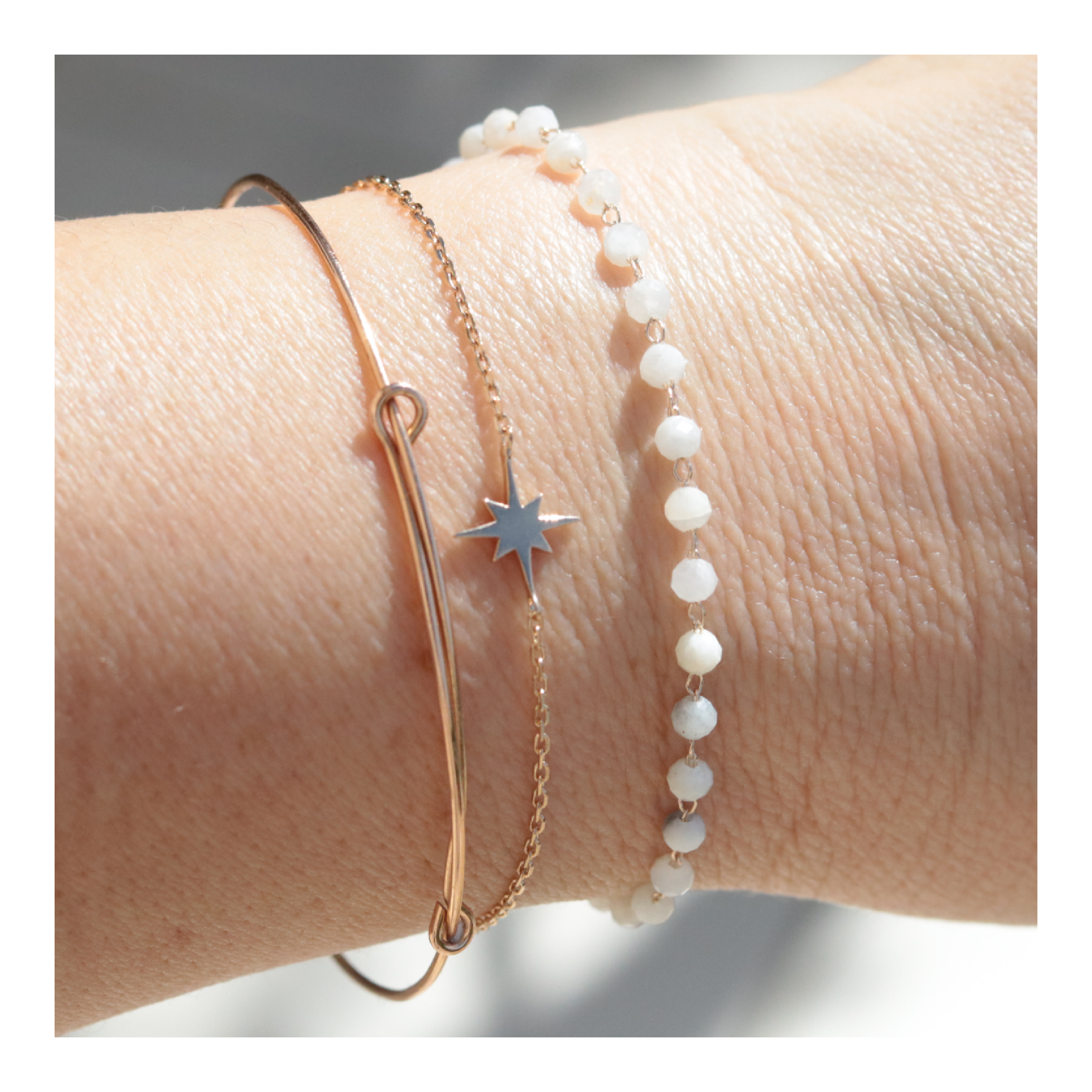 Bracelet Tiny Moon - pierre de lune