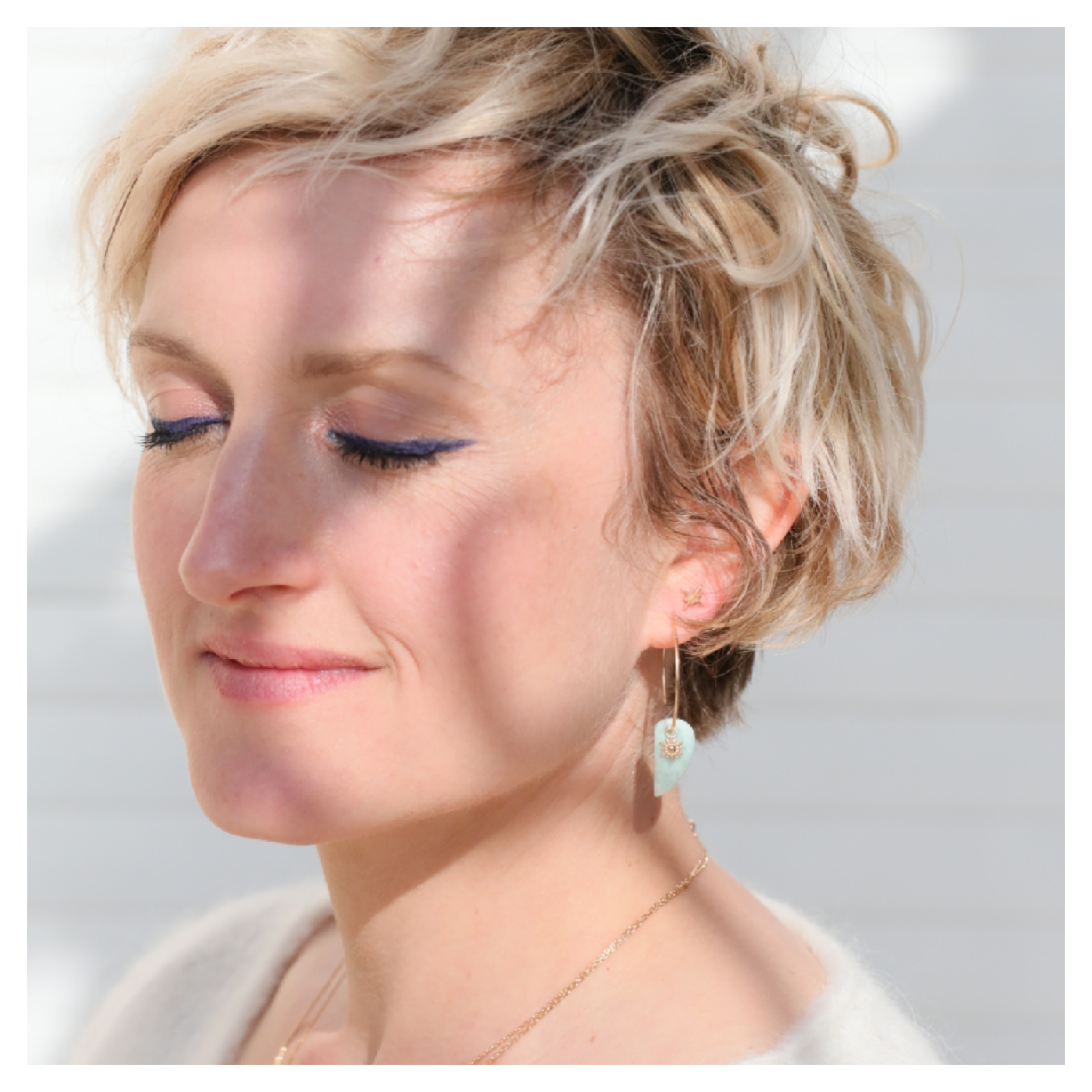 Boucles d'oreilles amazonite - bijoux pierres naturelles - DeepStones Lithothérapie