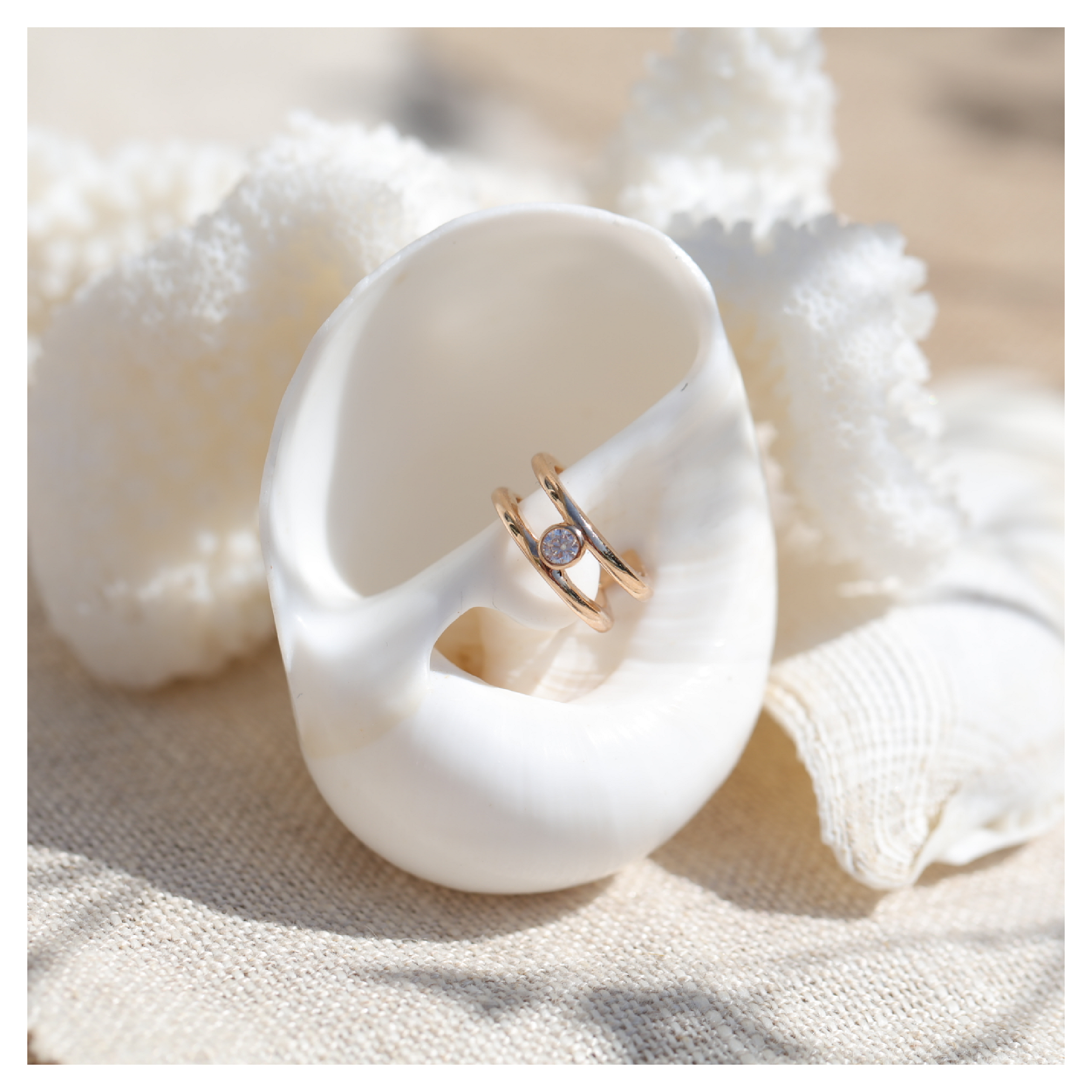 Earcuff gold plated, bague d'oreille