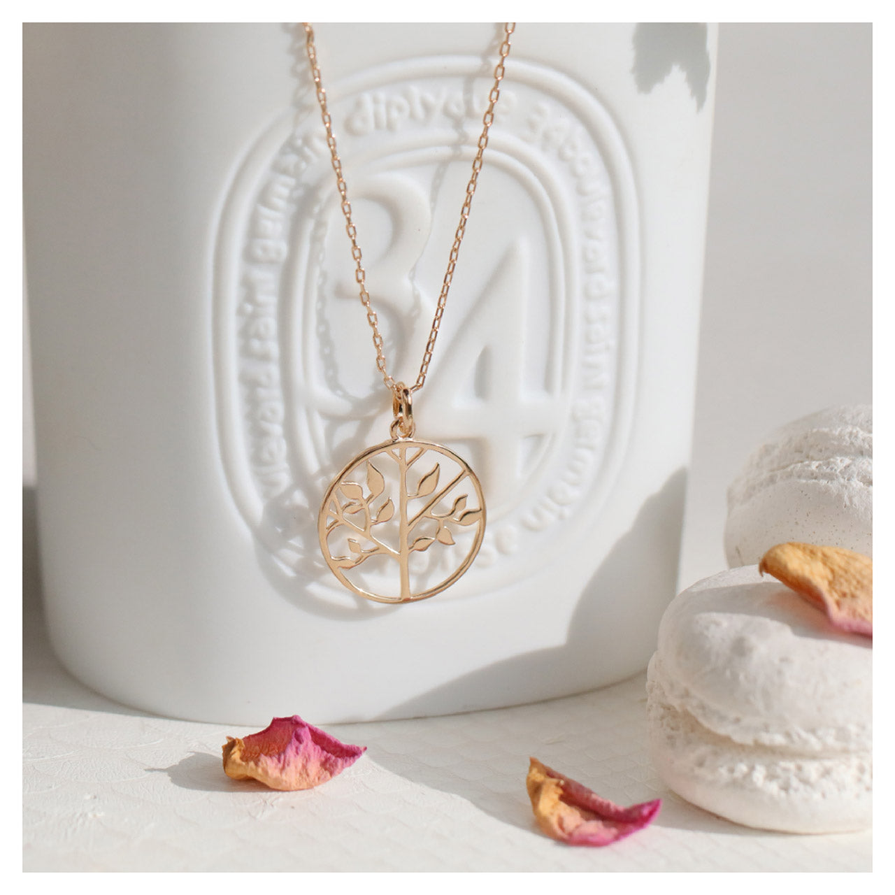 pendentif arbre de vie plaqué or