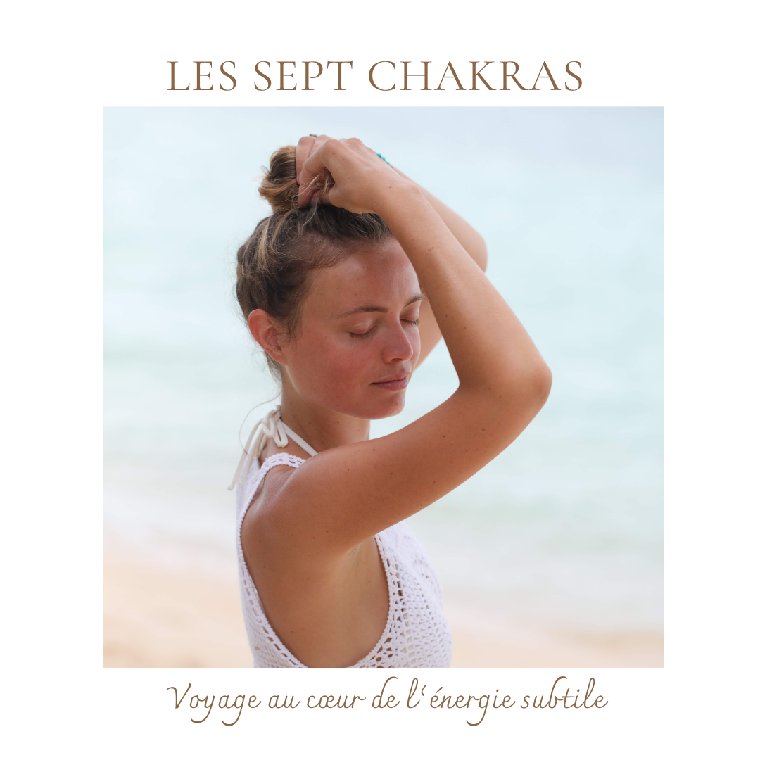photo d'ambiance représentant une femme aux chakras alignés