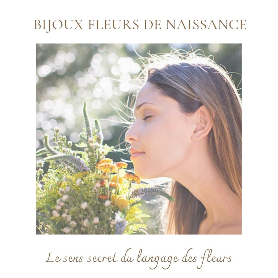 photo d'ambiance femme sentant des fleurs de naissance