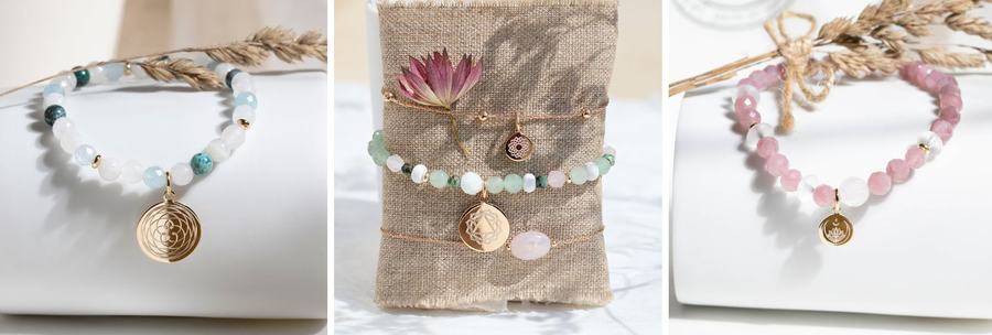 médailles pour bracelet en pierre naturelles