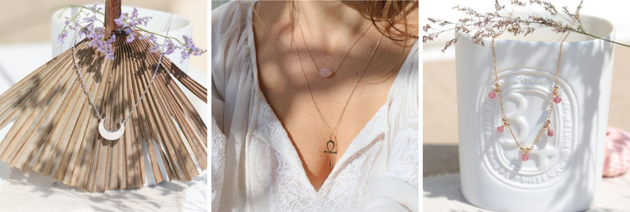Collier en plaqué or ou argent 925