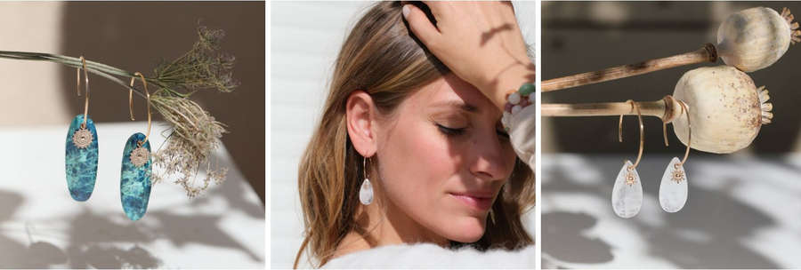 Boucles d’oreilles pierre naturelle