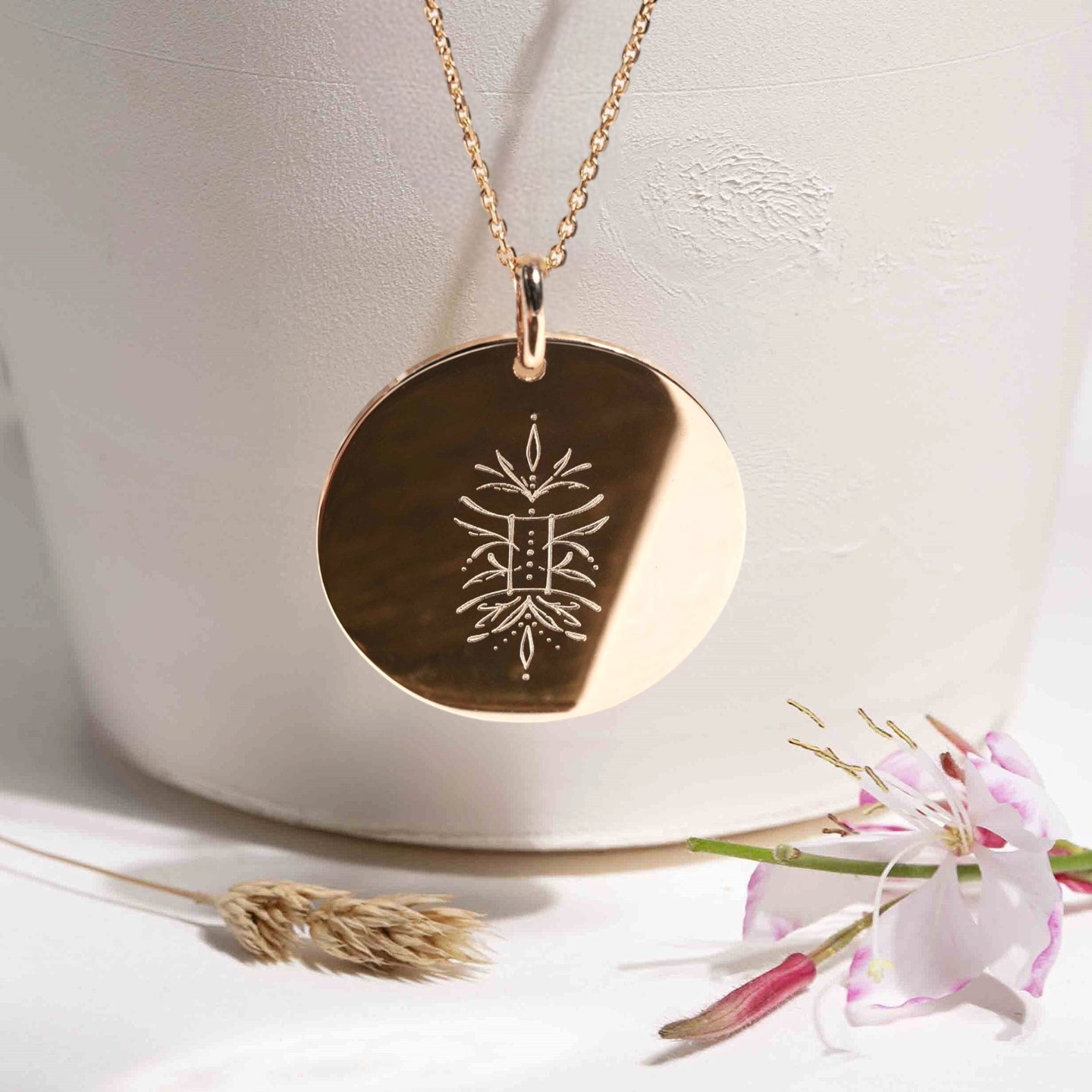 Collier Pendentif Michel Buffet Vintage Thème Inca - Bronze Doré - Occasion Excellent état