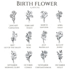 birth flower necklace gift