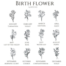 birth flower necklace gift