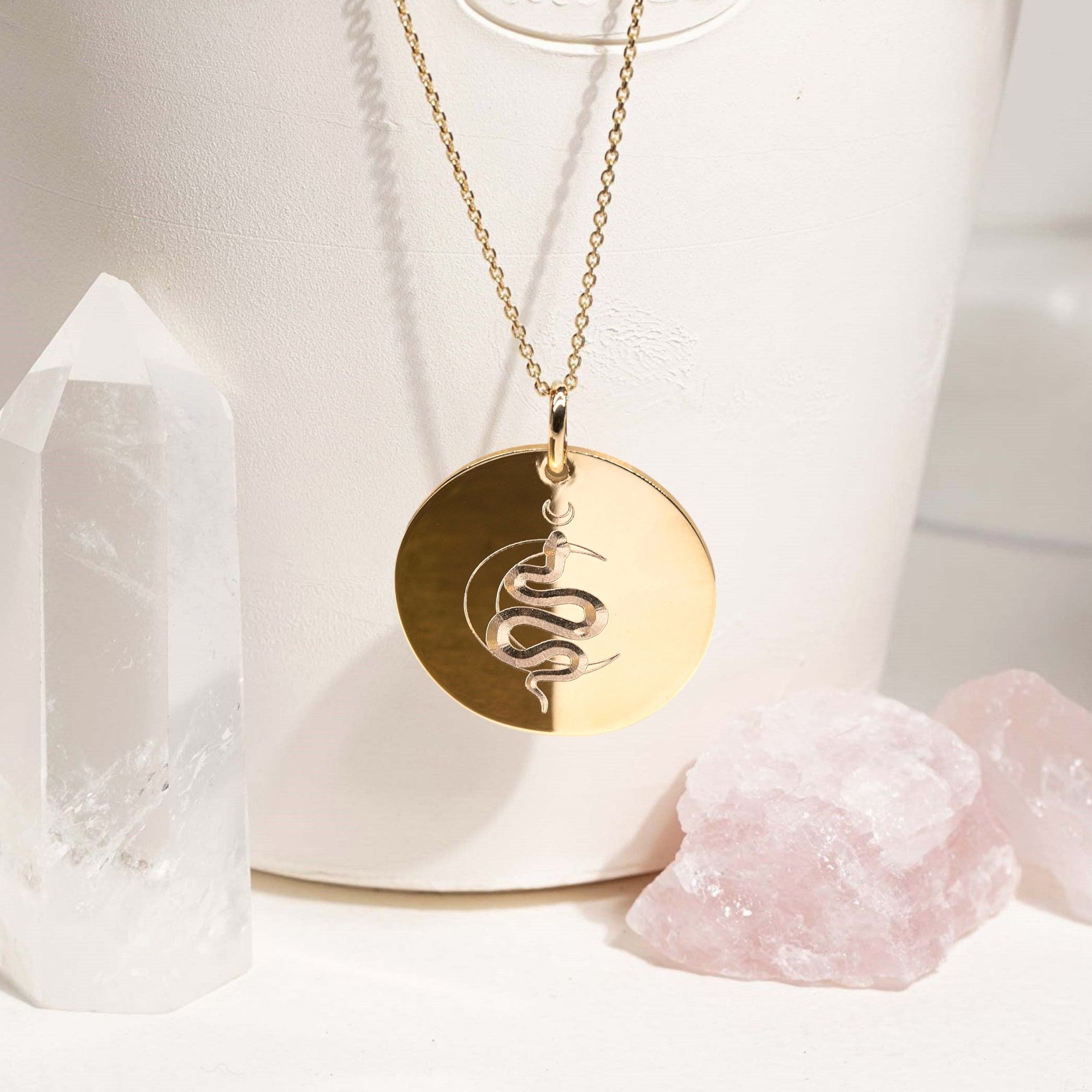 Médaille gravée 26 mm - YIN KUNDALINI