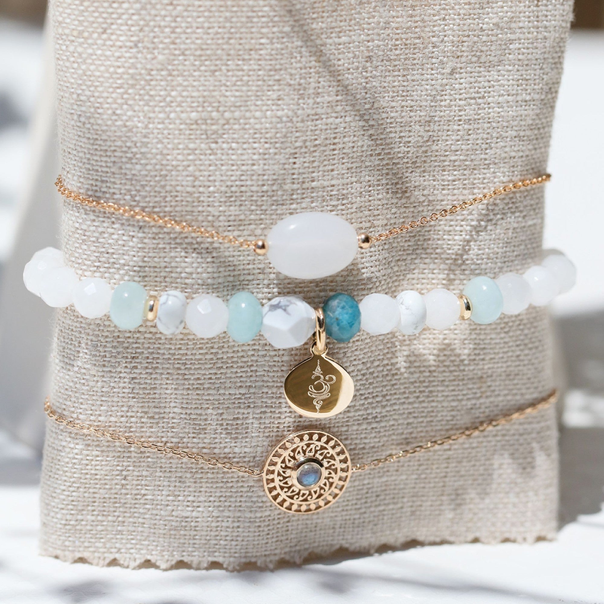 Breathe symbol charm necklace