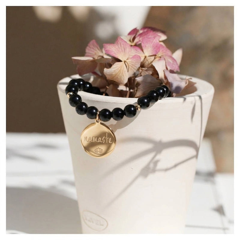 Bracelet protection en obsidienne - BLACK OBISIDIAN