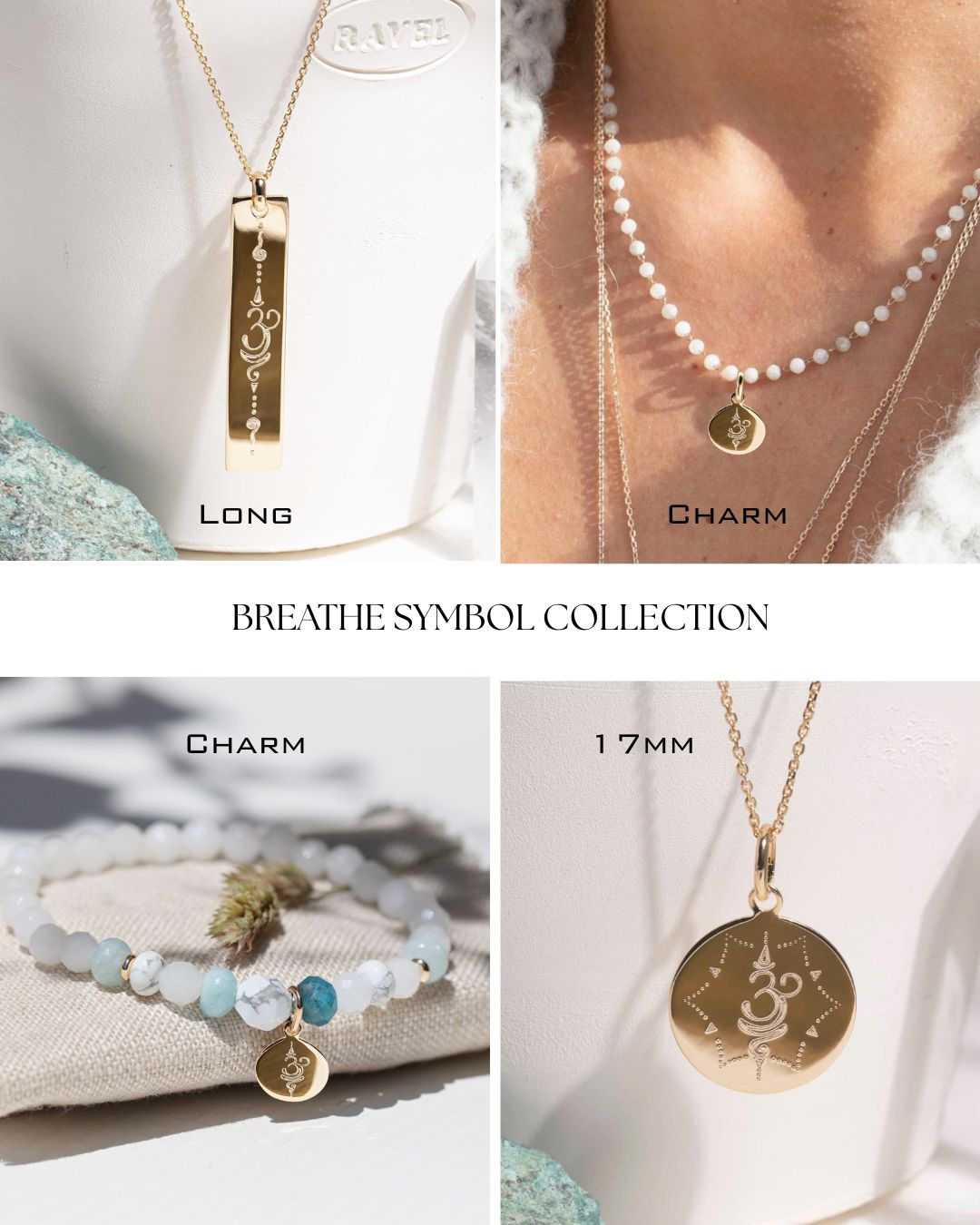 Breathe symbole - charm gravé
