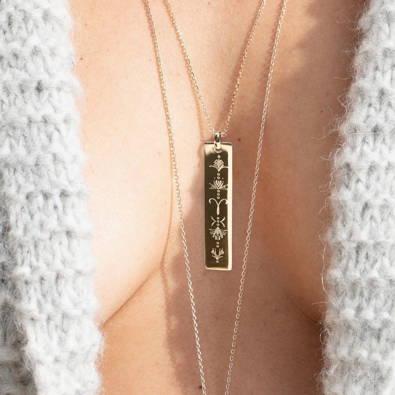 Collier signe astrologique plaqué or