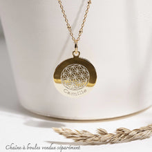 collier prénom fleur de vie