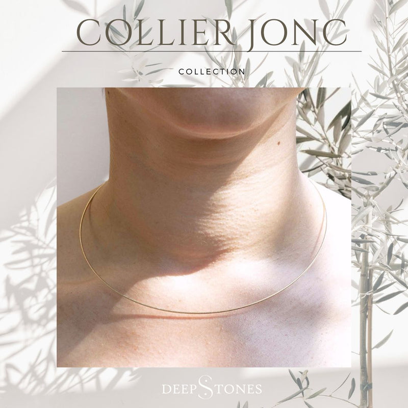 Collier jonc plaqué or
