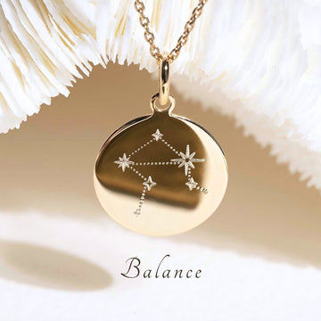 Médaille gravée 17 mm - CONSTELLATION BALANCE