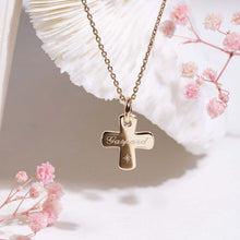 Cadeau de baptême  personnalisé pour fille ou garçon - croix de baptême avec prénom et étoile céleste - Atelier DeepStones