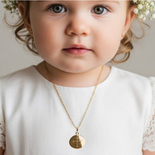 Médaille de baptême avec croix pour fille