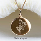bijou fleur de naissance moi de février violette - idée cadeau anniversaire femme 
