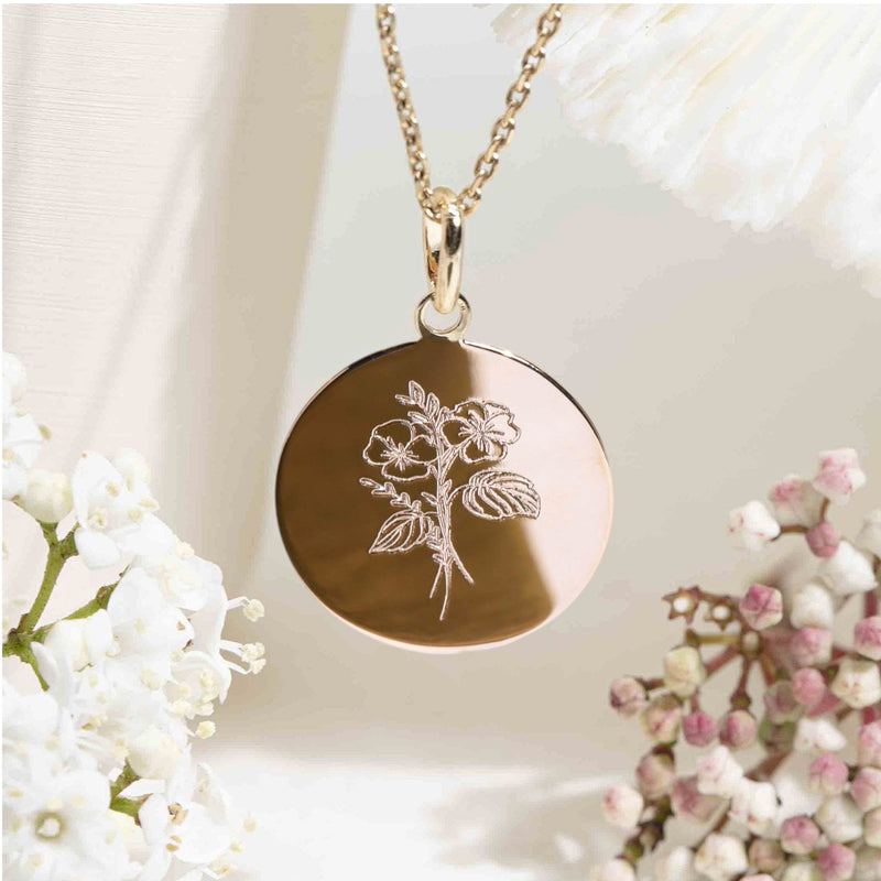 february birth flower necklace