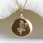 collier fleur de naissance mois de mai