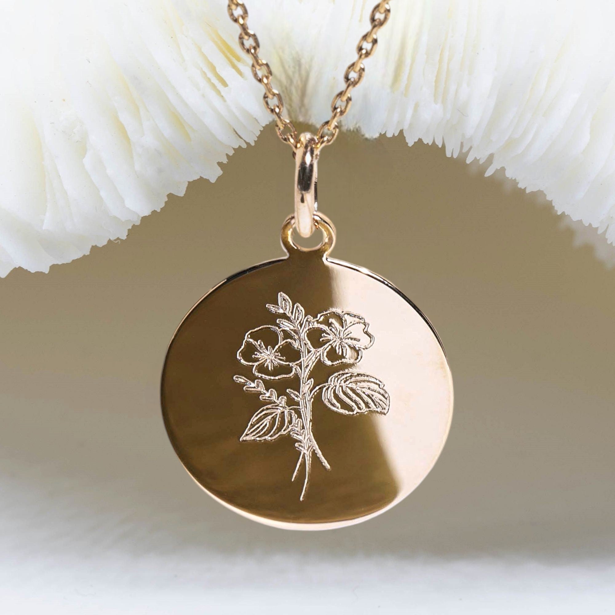fleur de naissance collier mois de février