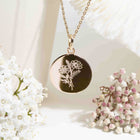 fleur de naissance collier & pendentif plaqué or ou argent 925 - atelier DeepStones